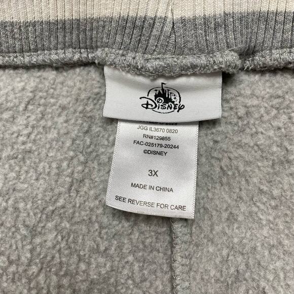 DISNEY Disneyland Heathered Gray Joggers Size 3X Womens Logo Fleece Sweats - Picture 7 of 8